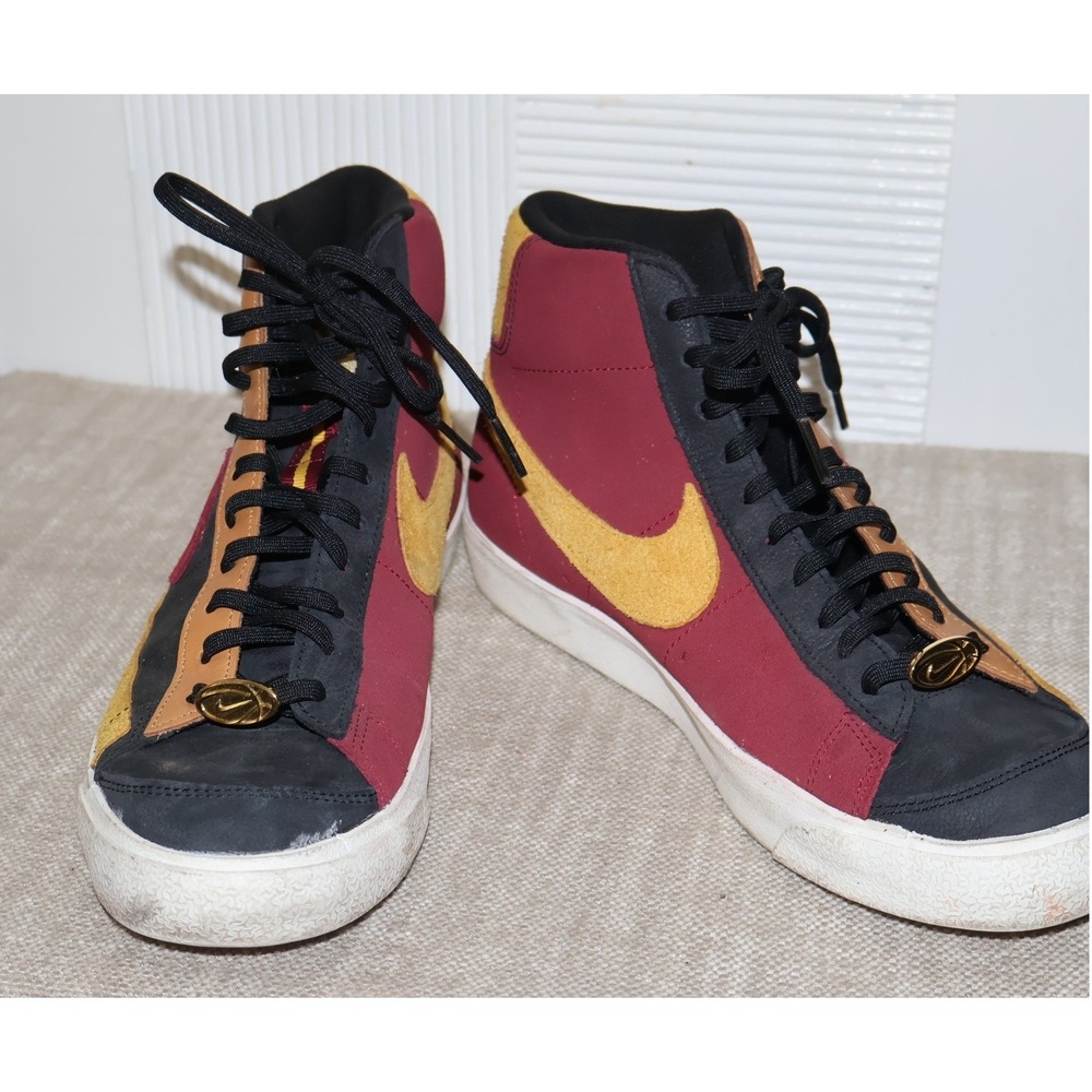 Nike Sneakers Women Size 10 Mid 77 Burgundy Navy Gold QS "Dorothy Gaters"